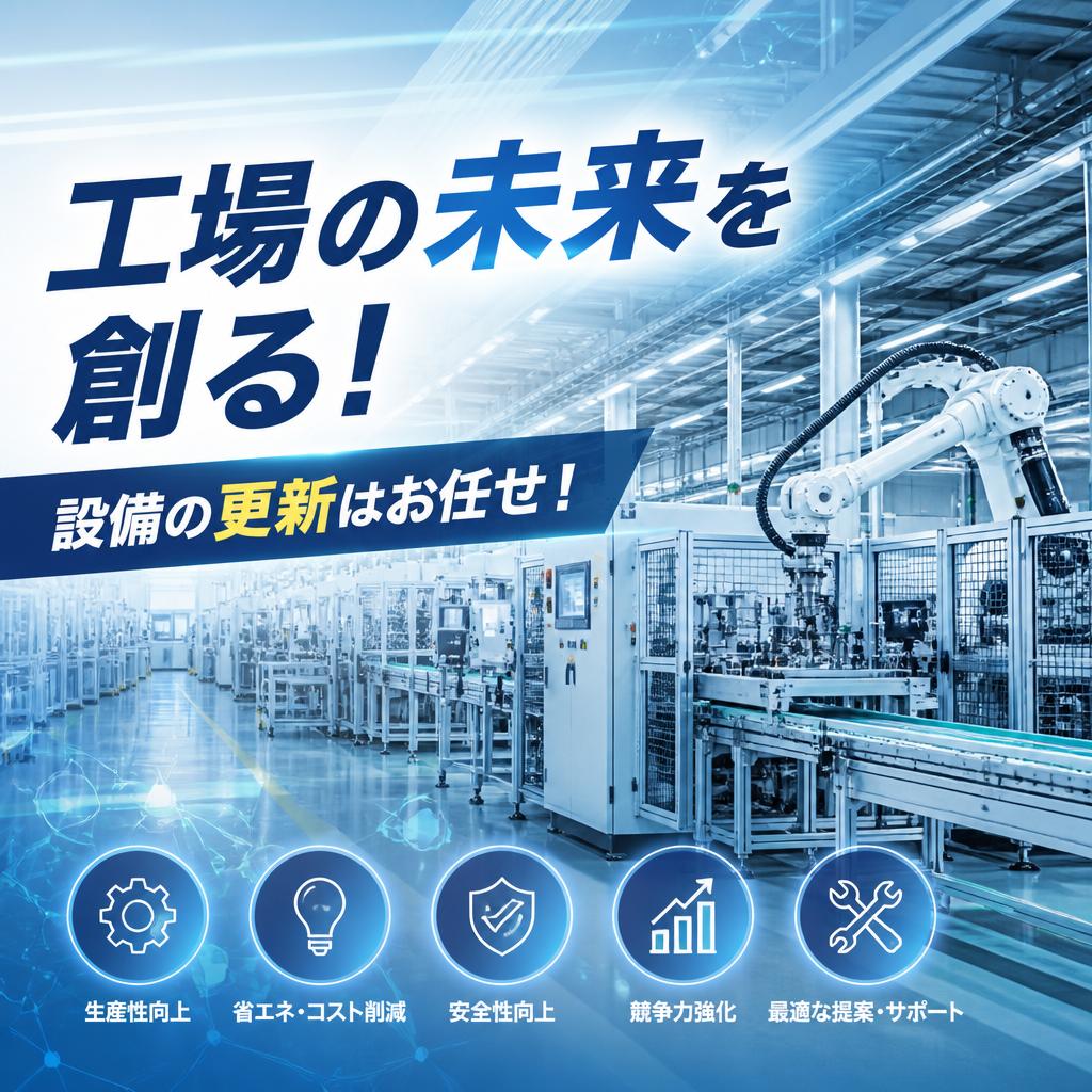工場の未来を創る！設備の更新はお任せ！