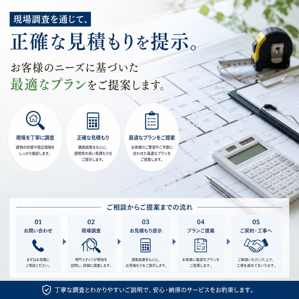 3. 適切な現地調査と見積もり