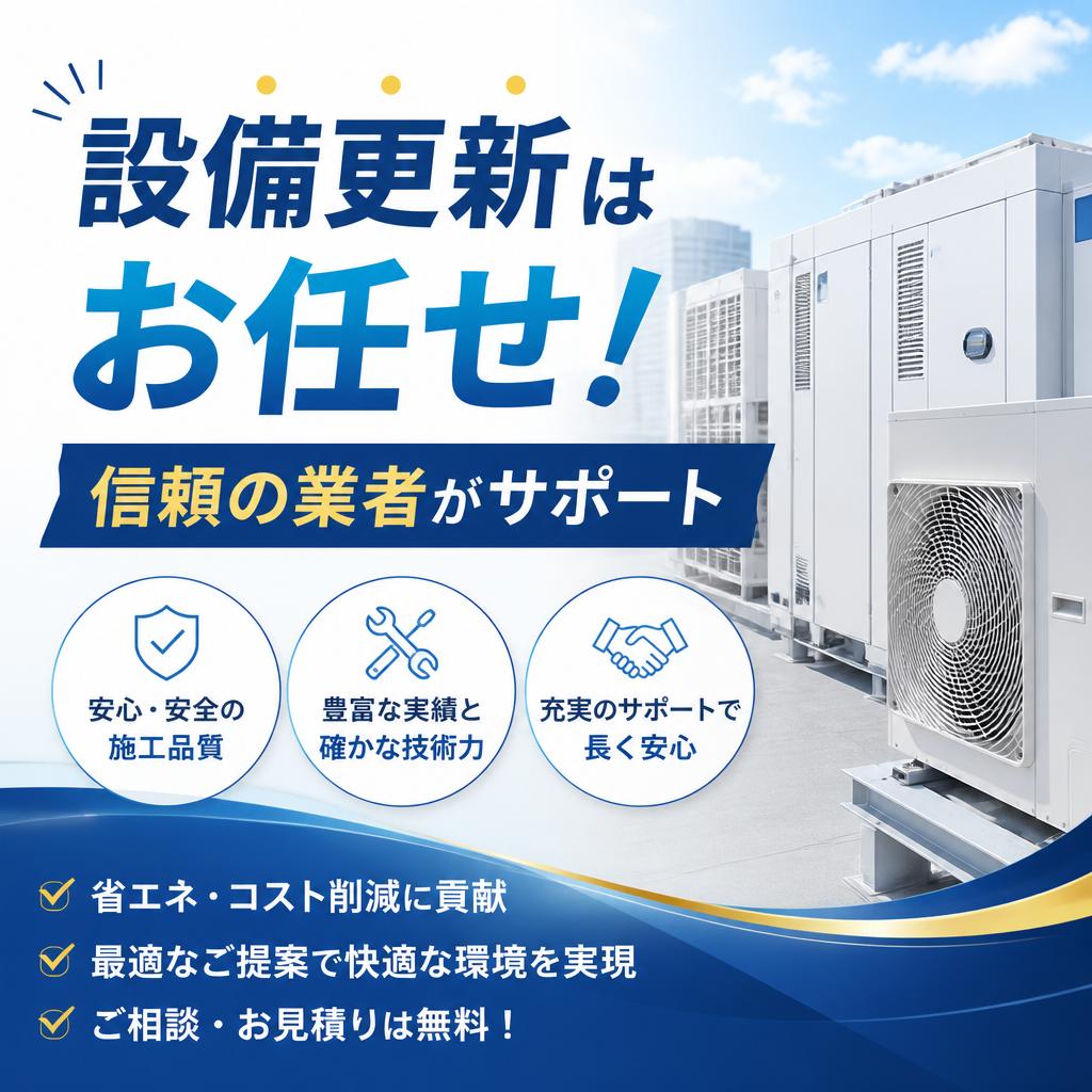 設備更新はお任せ！信頼の業者がサポート