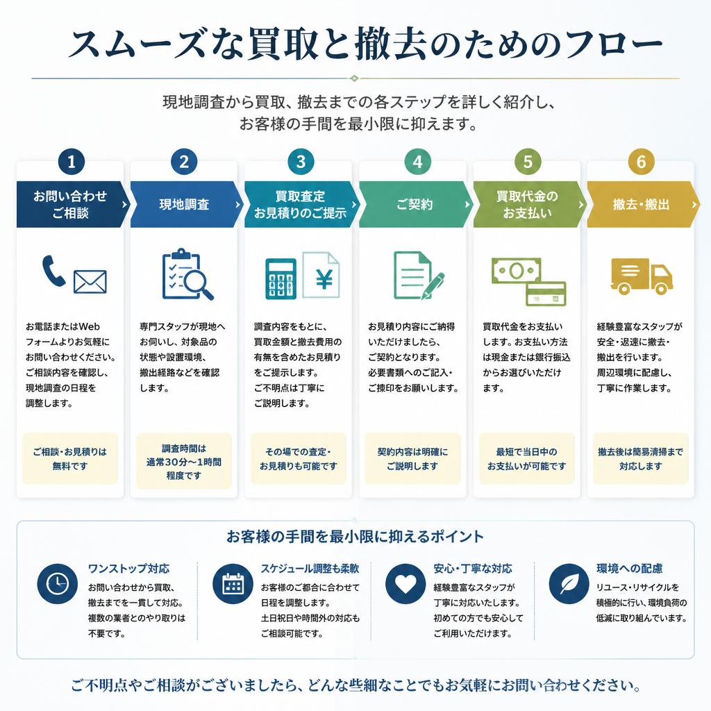 買取・撤去の流れ