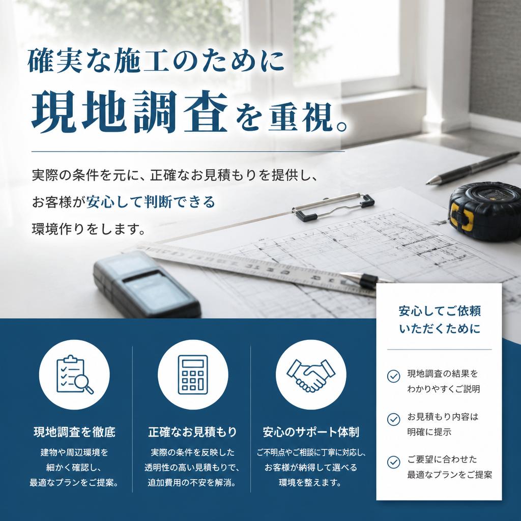 現地調査とお見積もり