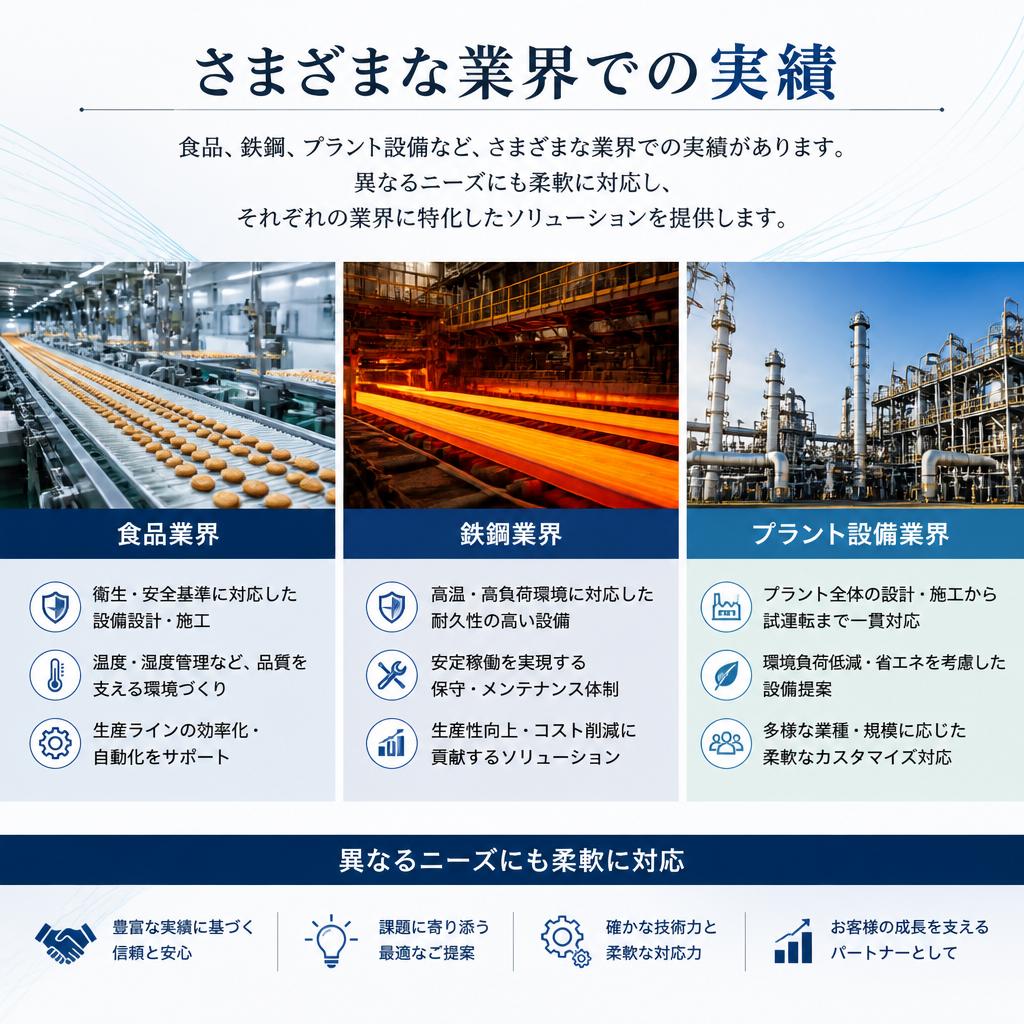 多様な業界への対応力