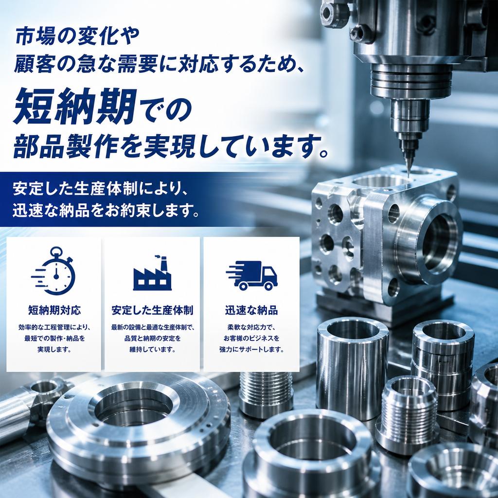 短納期で迅速対応