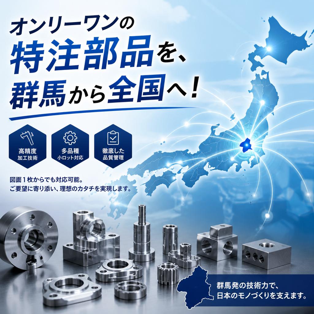 オンリーワンの特注部品を、群馬から全国へ！