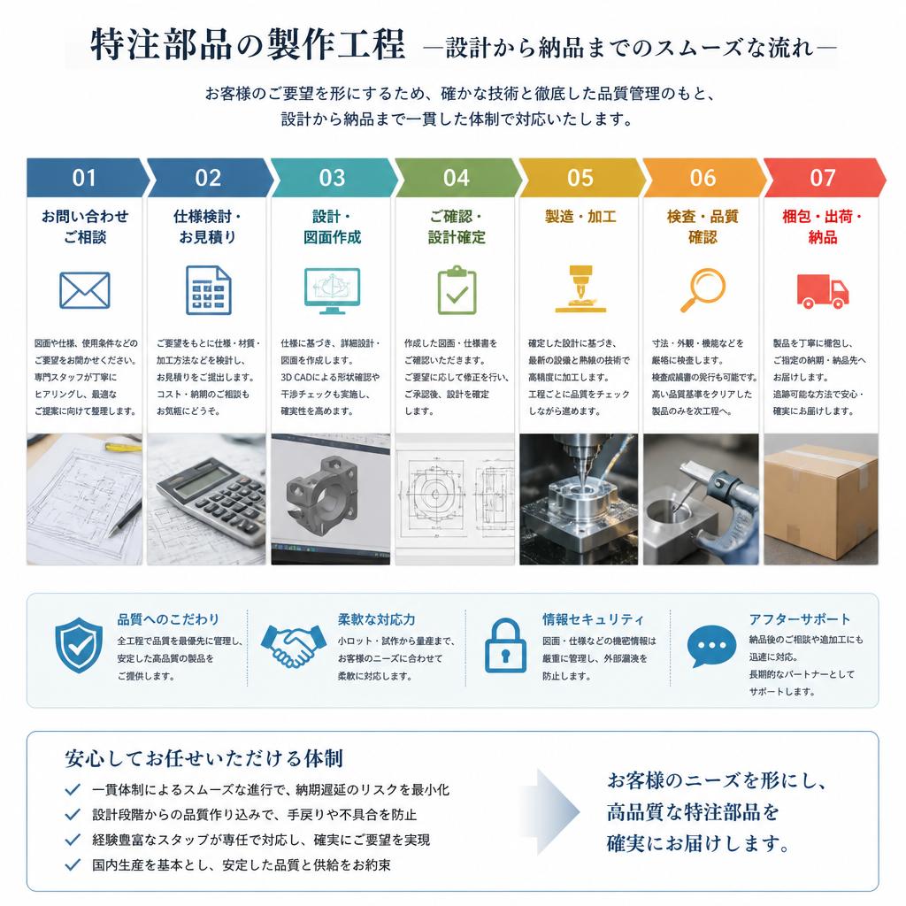 製作の流れと工程管理