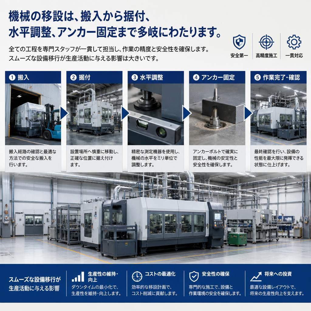 機械移設のプロセス
