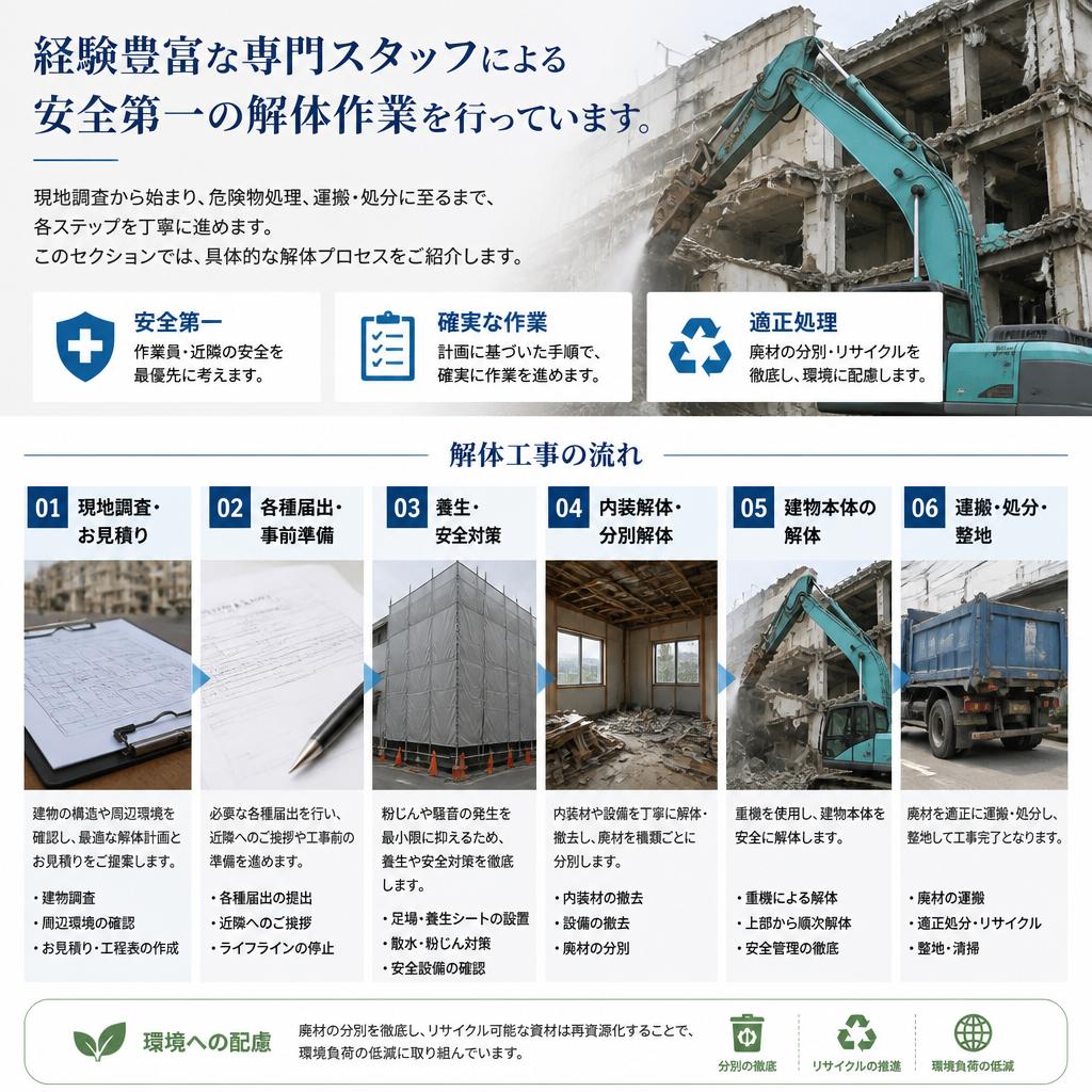 私たちの設備解体プロセス