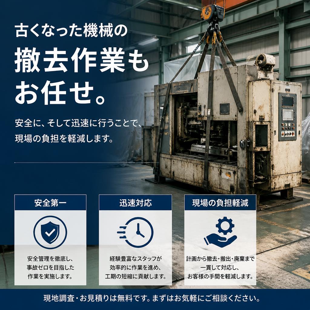 安全第一の撤去作業