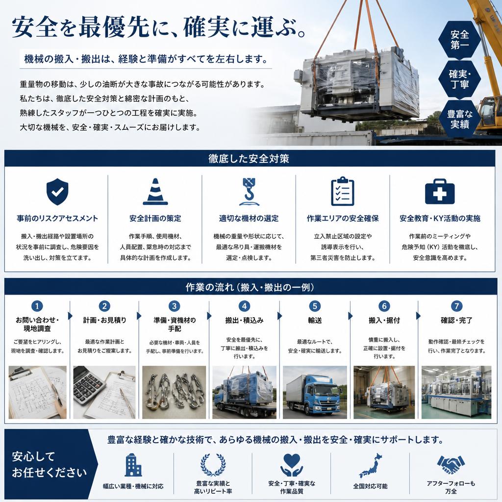 安全性を最優先にした作業フロー