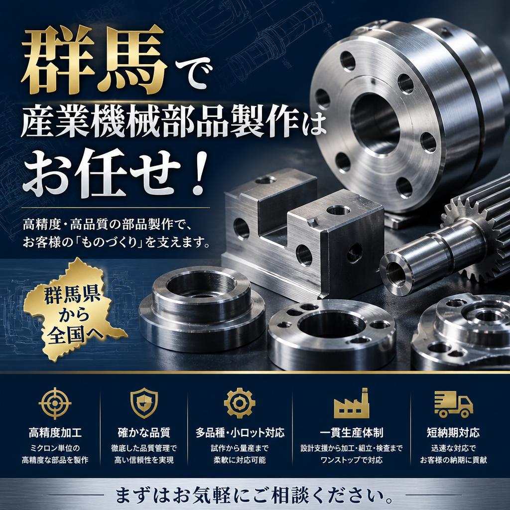 群馬で産業機械部品製作はお任せ！