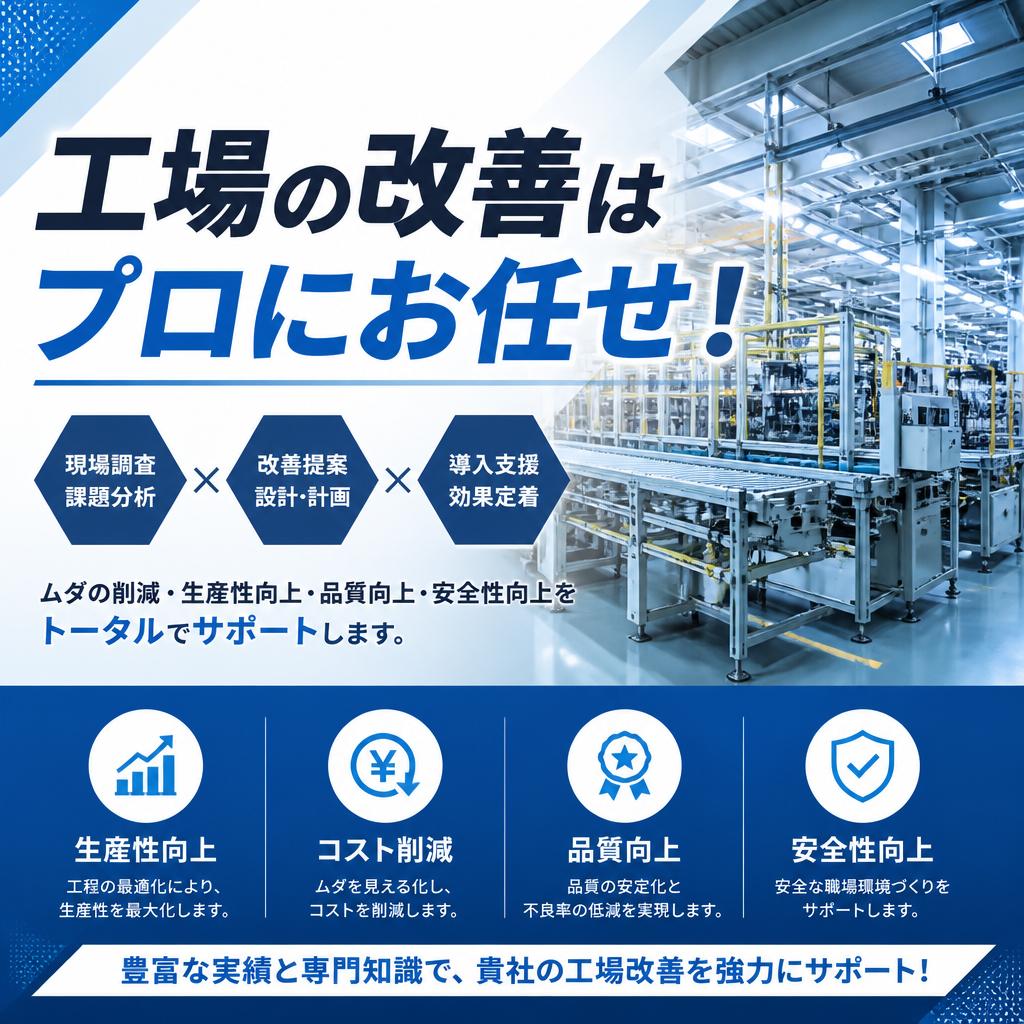 工場の改善はプロにお任せ！