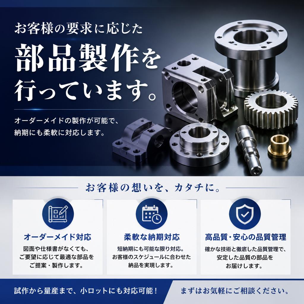 2. 部品製作の柔軟な対応