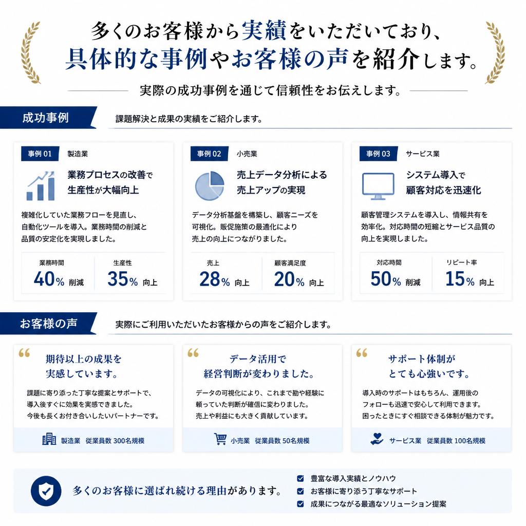 4. お客様の声：修理と部品製作の実績