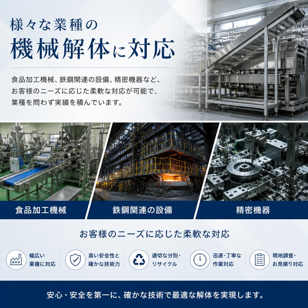 多様な機械に対応！