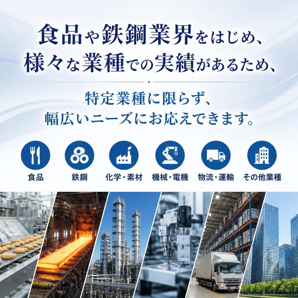 多様な業種に対応！幅広い実績